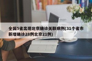 全国5省出现北京确诊关联病例(31个省市新增确诊28例北京21例)